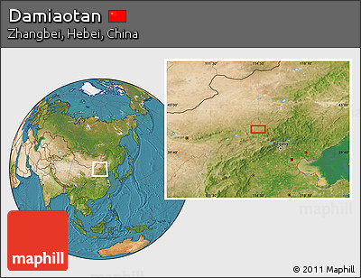 Satellite Location Map of Damiaotan
