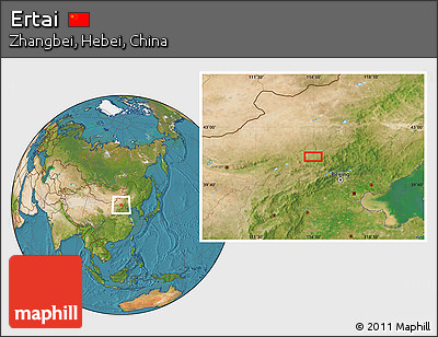 Satellite Location Map of Ertai