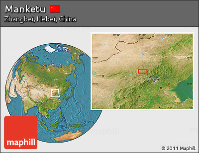 Satellite Location Map of Manketu