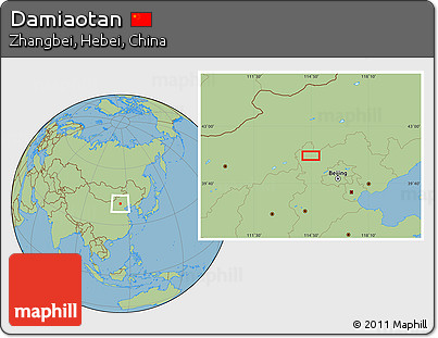 Savanna Style Location Map of Damiaotan