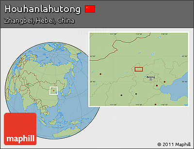 Savanna Style Location Map of Houhanlahutong