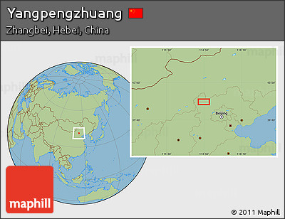 Savanna Style Location Map of Yangpengzhuang