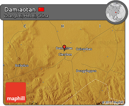 Physical Map of Damiaotan