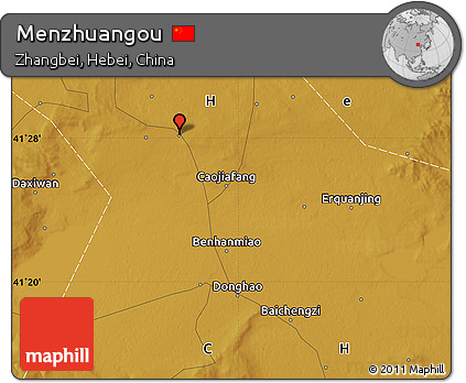 Physical Map of Menzhuangou