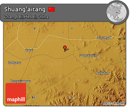 Physical Map of Shuang'aitang