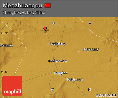 Physical Map of Menzhuangou