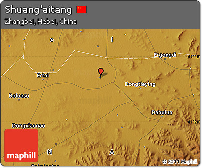 Physical Map of Shuang'aitang