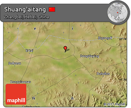 Satellite Map of Shuang'aitang