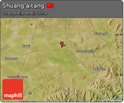 Satellite Map of Shuang'aitang