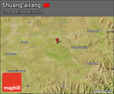 Satellite Map of Shuang'aitang