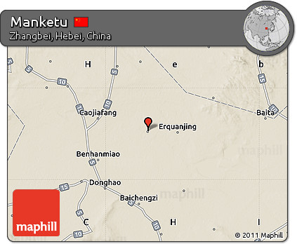 Shaded Relief Map of Manketu