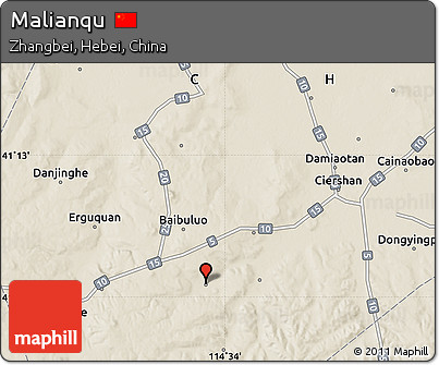 Shaded Relief Map of Malianqu