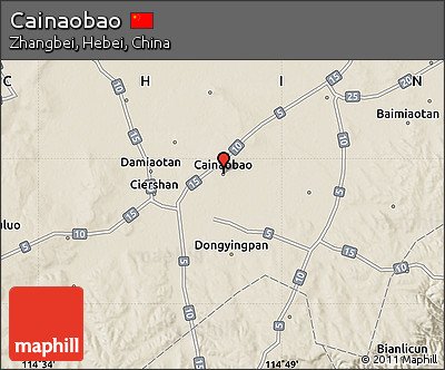 Shaded Relief Map of Cainaobao