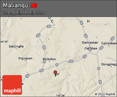 Shaded Relief Map of Malianqu