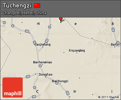 Shaded Relief Map of Tuchengzi