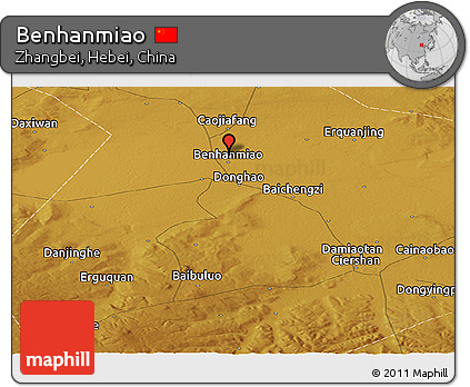 Physical Panoramic Map of Benhanmiao