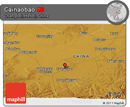 Physical Panoramic Map of Cainaobao