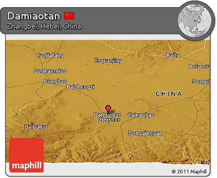 Physical Panoramic Map of Damiaotan