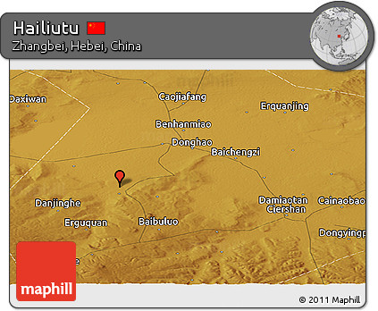 Physical Panoramic Map of Hailiutu