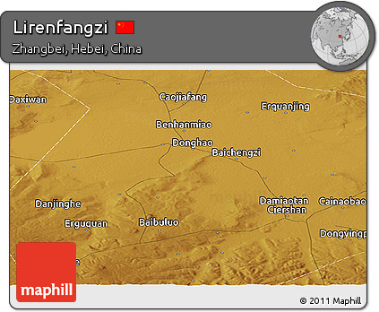Physical Panoramic Map of Lirenfangzi