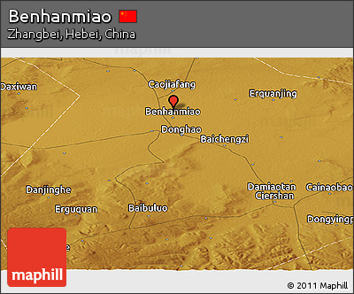 Physical Panoramic Map of Benhanmiao