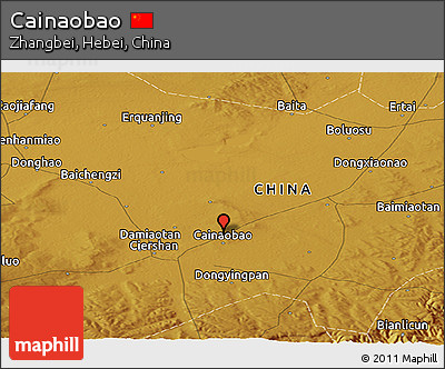 Physical Panoramic Map of Cainaobao