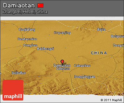 Physical Panoramic Map of Damiaotan