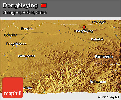 Physical Panoramic Map of Dongtieying