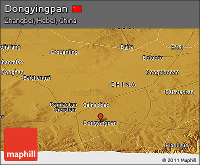 Physical Panoramic Map of Dongyingpan