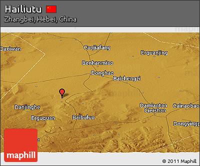 Physical Panoramic Map of Hailiutu