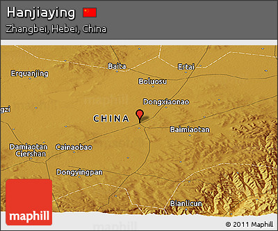 Physical Panoramic Map of Hanjiaying