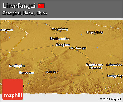 Physical Panoramic Map of Lirenfangzi
