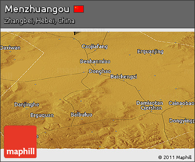 Physical Panoramic Map of Menzhuangou