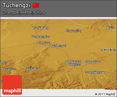Physical Panoramic Map of Tuchengzi