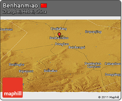 Physical Panoramic Map of Benhanmiao