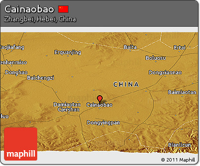 Physical Panoramic Map of Cainaobao