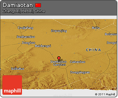 Physical Panoramic Map of Damiaotan