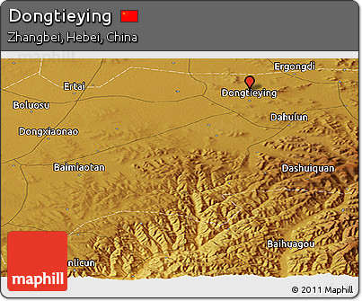 Physical Panoramic Map of Dongtieying
