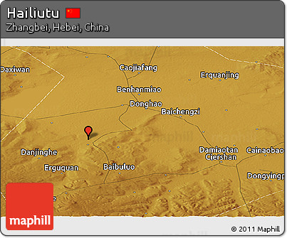 Physical Panoramic Map of Hailiutu