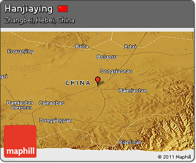 Physical Panoramic Map of Hanjiaying