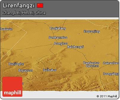 Physical Panoramic Map of Lirenfangzi