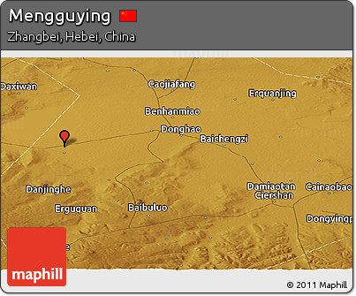 Physical Panoramic Map of Mengguying