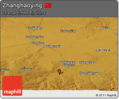 Physical Panoramic Map of Zhanghaoying
