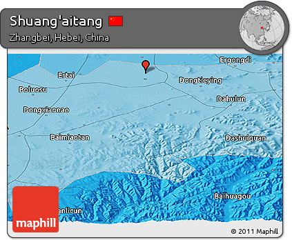 Political Panoramic Map of Shuang'aitang
