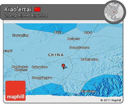 Political Panoramic Map of Xiao'ertai