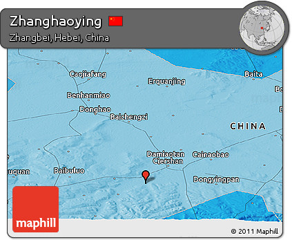 Political Panoramic Map of Zhanghaoying