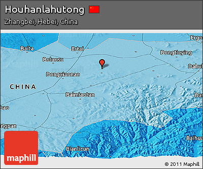 Political Panoramic Map of Houhanlahutong