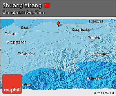Political Panoramic Map of Shuang'aitang