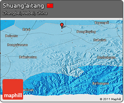 Political Panoramic Map of Shuang'aitang