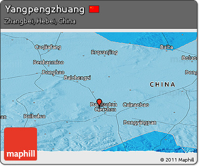 Political Panoramic Map of Yangpengzhuang